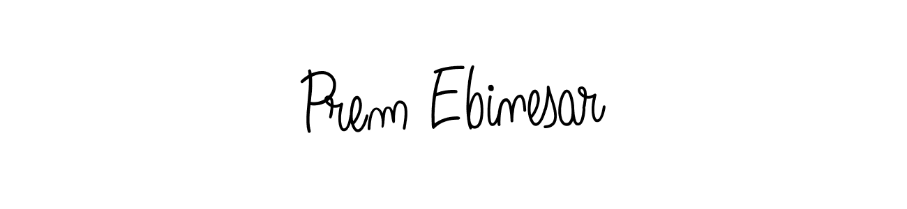 Prem Ebinesar stylish signature style. Best Handwritten Sign (Angelique-Rose-font-FFP) for my name. Handwritten Signature Collection Ideas for my name Prem Ebinesar. Prem Ebinesar signature style 5 images and pictures png