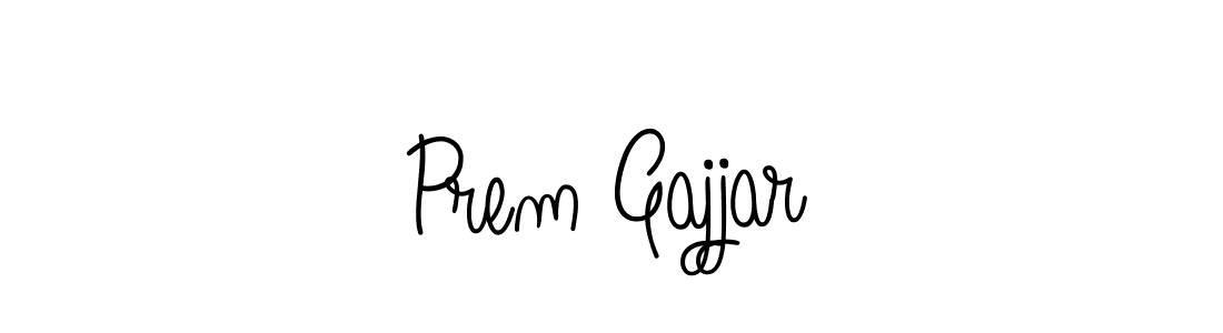 The best way (Angelique-Rose-font-FFP) to make a short signature is to pick only two or three words in your name. The name Prem Gajjar include a total of six letters. For converting this name. Prem Gajjar signature style 5 images and pictures png
