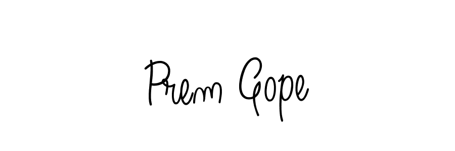 Prem Gope stylish signature style. Best Handwritten Sign (Angelique-Rose-font-FFP) for my name. Handwritten Signature Collection Ideas for my name Prem Gope. Prem Gope signature style 5 images and pictures png