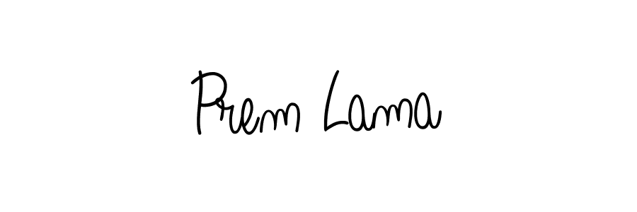 Make a beautiful signature design for name Prem Lama. With this signature (Angelique-Rose-font-FFP) style, you can create a handwritten signature for free. Prem Lama signature style 5 images and pictures png