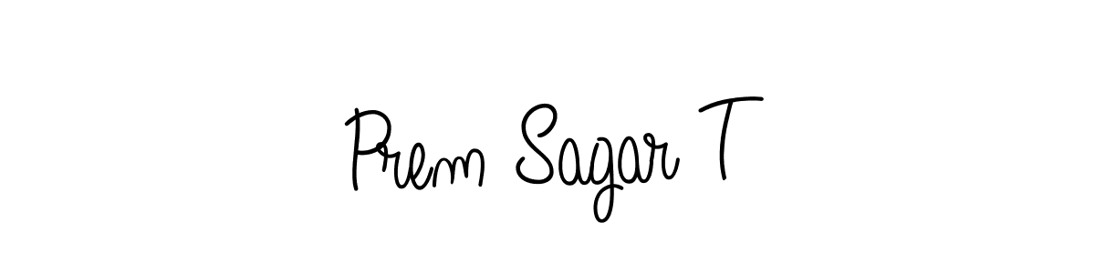 How to make Prem Sagar T signature? Angelique-Rose-font-FFP is a professional autograph style. Create handwritten signature for Prem Sagar T name. Prem Sagar T signature style 5 images and pictures png