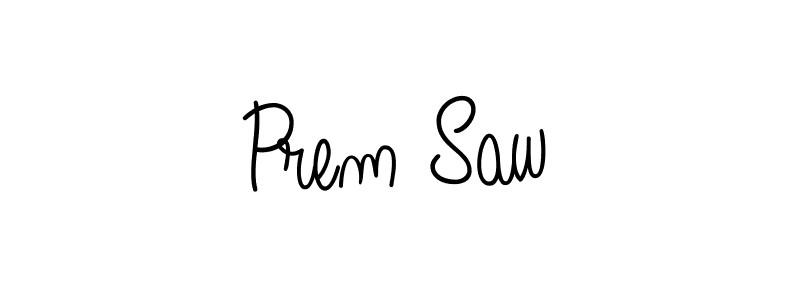 Prem Saw stylish signature style. Best Handwritten Sign (Angelique-Rose-font-FFP) for my name. Handwritten Signature Collection Ideas for my name Prem Saw. Prem Saw signature style 5 images and pictures png