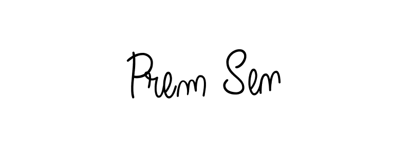 Design your own signature with our free online signature maker. With this signature software, you can create a handwritten (Angelique-Rose-font-FFP) signature for name Prem Sen. Prem Sen signature style 5 images and pictures png