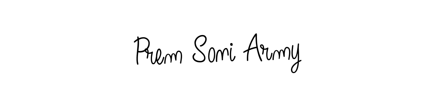 Check out images of Autograph of Prem Soni Army name. Actor Prem Soni Army Signature Style. Angelique-Rose-font-FFP is a professional sign style online. Prem Soni Army signature style 5 images and pictures png