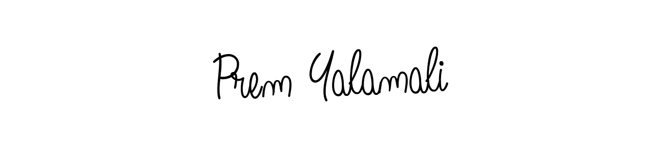 The best way (Angelique-Rose-font-FFP) to make a short signature is to pick only two or three words in your name. The name Prem Yalamali include a total of six letters. For converting this name. Prem Yalamali signature style 5 images and pictures png