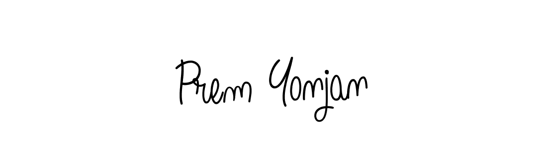Design your own signature with our free online signature maker. With this signature software, you can create a handwritten (Angelique-Rose-font-FFP) signature for name Prem Yonjan. Prem Yonjan signature style 5 images and pictures png