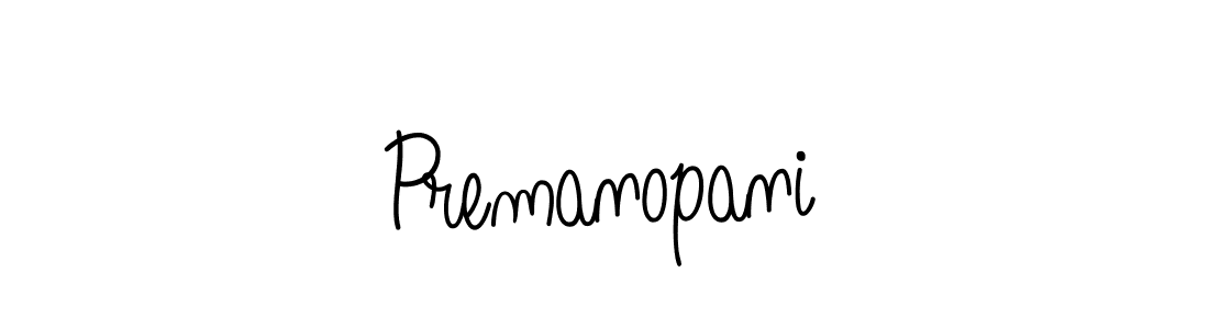 The best way (Angelique-Rose-font-FFP) to make a short signature is to pick only two or three words in your name. The name Premanopani include a total of six letters. For converting this name. Premanopani signature style 5 images and pictures png