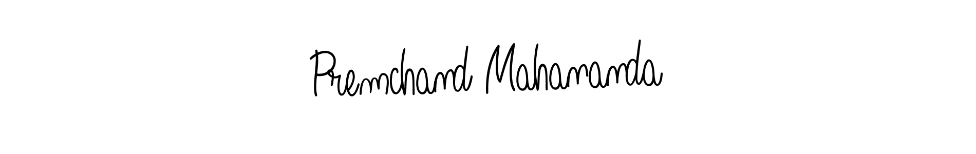 Design your own signature with our free online signature maker. With this signature software, you can create a handwritten (Angelique-Rose-font-FFP) signature for name Premchand Mahananda. Premchand Mahananda signature style 5 images and pictures png