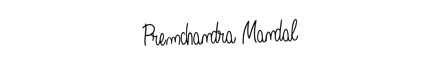 Premchandra Mandal stylish signature style. Best Handwritten Sign (Angelique-Rose-font-FFP) for my name. Handwritten Signature Collection Ideas for my name Premchandra Mandal. Premchandra Mandal signature style 5 images and pictures png