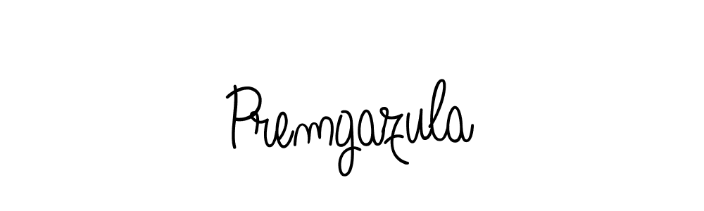 Premgazula stylish signature style. Best Handwritten Sign (Angelique-Rose-font-FFP) for my name. Handwritten Signature Collection Ideas for my name Premgazula. Premgazula signature style 5 images and pictures png