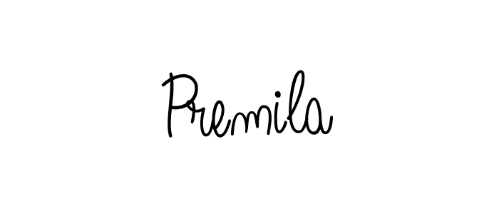 Design your own signature with our free online signature maker. With this signature software, you can create a handwritten (Angelique-Rose-font-FFP) signature for name Premila. Premila signature style 5 images and pictures png