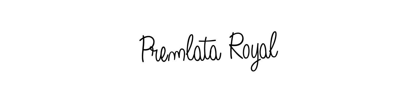 Use a signature maker to create a handwritten signature online. With this signature software, you can design (Angelique-Rose-font-FFP) your own signature for name Premlata Royal. Premlata Royal signature style 5 images and pictures png