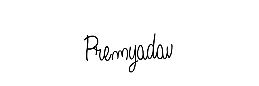 if you are searching for the best signature style for your name Premyadav. so please give up your signature search. here we have designed multiple signature styles  using Angelique-Rose-font-FFP. Premyadav signature style 5 images and pictures png