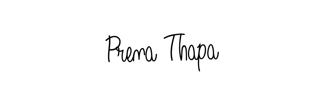 Use a signature maker to create a handwritten signature online. With this signature software, you can design (Angelique-Rose-font-FFP) your own signature for name Prena Thapa. Prena Thapa signature style 5 images and pictures png