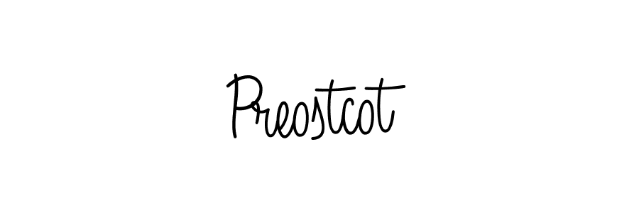 Create a beautiful signature design for name Preostcot. With this signature (Angelique-Rose-font-FFP) fonts, you can make a handwritten signature for free. Preostcot signature style 5 images and pictures png
