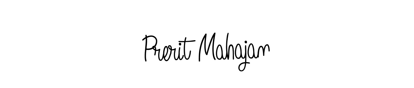 You should practise on your own different ways (Angelique-Rose-font-FFP) to write your name (Prerit Mahajan) in signature. don't let someone else do it for you. Prerit Mahajan signature style 5 images and pictures png