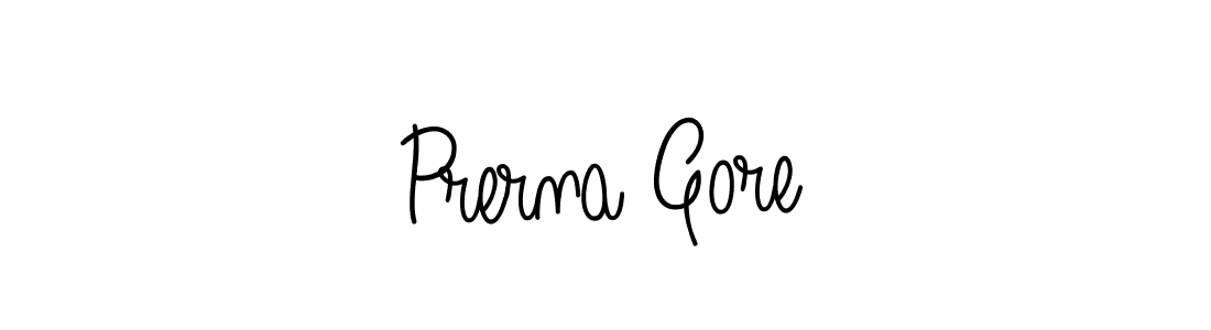 You should practise on your own different ways (Angelique-Rose-font-FFP) to write your name (Prerna Gore) in signature. don't let someone else do it for you. Prerna Gore signature style 5 images and pictures png