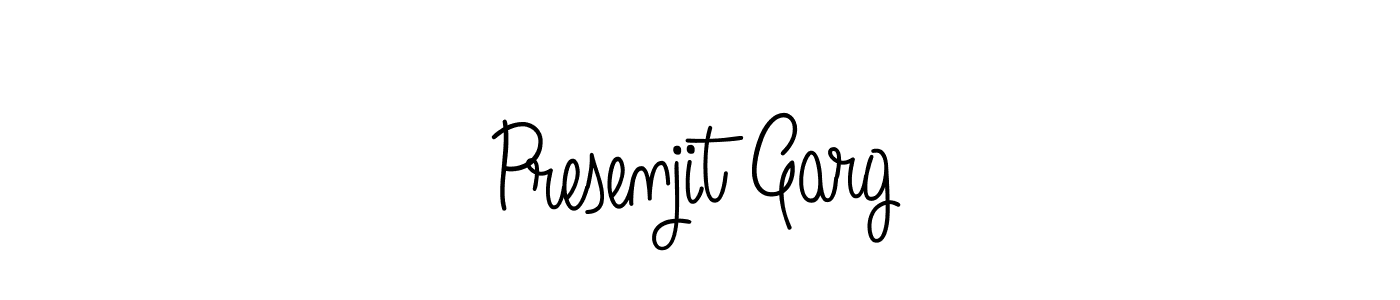 The best way (Angelique-Rose-font-FFP) to make a short signature is to pick only two or three words in your name. The name Presenjit Garg include a total of six letters. For converting this name. Presenjit Garg signature style 5 images and pictures png