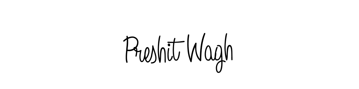 Also we have Preshit Wagh name is the best signature style. Create professional handwritten signature collection using Angelique-Rose-font-FFP autograph style. Preshit Wagh signature style 5 images and pictures png