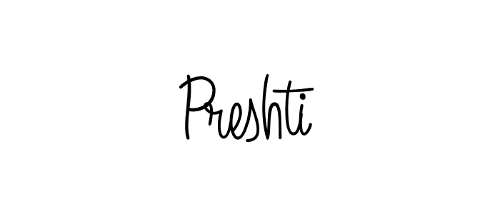 Best and Professional Signature Style for Preshti. Angelique-Rose-font-FFP Best Signature Style Collection. Preshti signature style 5 images and pictures png