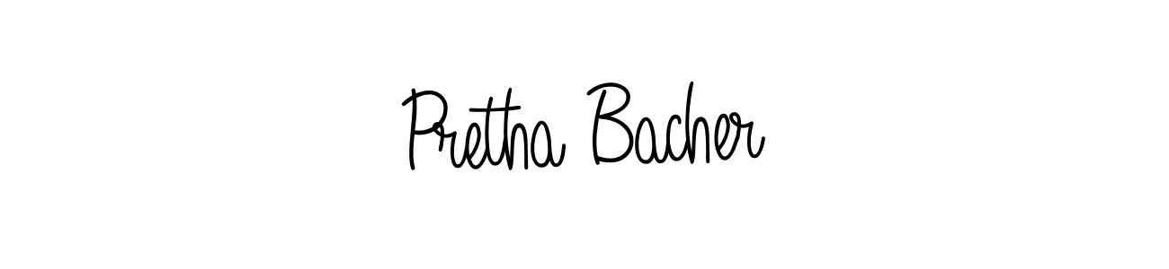 You can use this online signature creator to create a handwritten signature for the name Pretha Bacher. This is the best online autograph maker. Pretha Bacher signature style 5 images and pictures png
