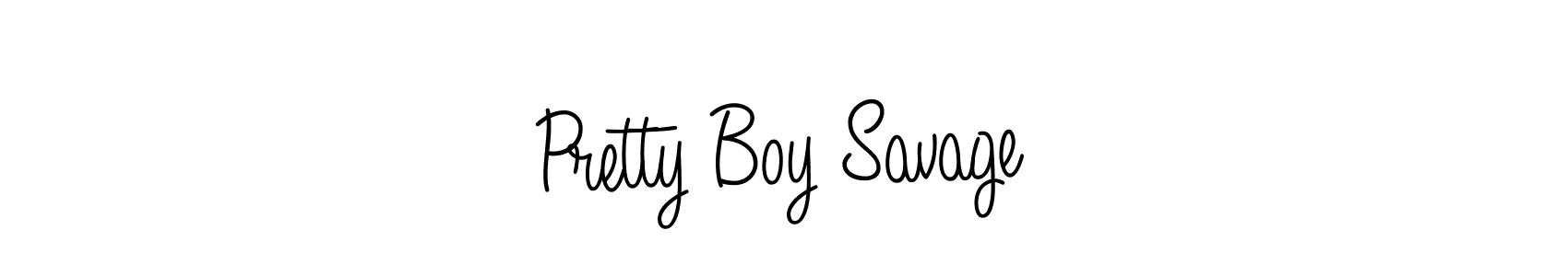 Make a beautiful signature design for name Pretty Boy Savage. With this signature (Angelique-Rose-font-FFP) style, you can create a handwritten signature for free. Pretty Boy Savage signature style 5 images and pictures png