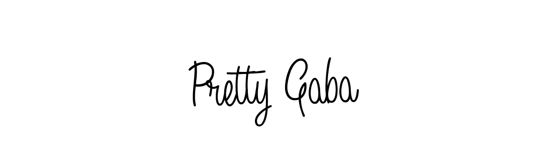 How to make Pretty Gaba name signature. Use Angelique-Rose-font-FFP style for creating short signs online. This is the latest handwritten sign. Pretty Gaba signature style 5 images and pictures png