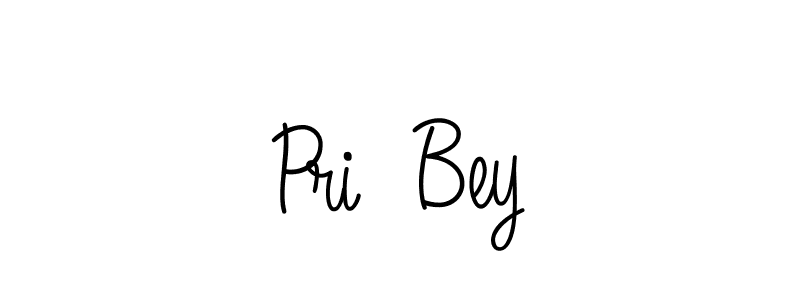 The best way (Angelique-Rose-font-FFP) to make a short signature is to pick only two or three words in your name. The name Pri  Bey include a total of six letters. For converting this name. Pri  Bey signature style 5 images and pictures png