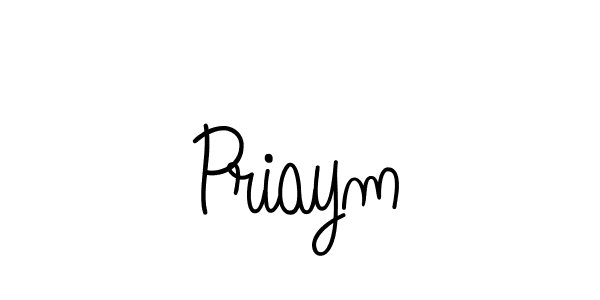 Use a signature maker to create a handwritten signature online. With this signature software, you can design (Angelique-Rose-font-FFP) your own signature for name Priaym. Priaym signature style 5 images and pictures png