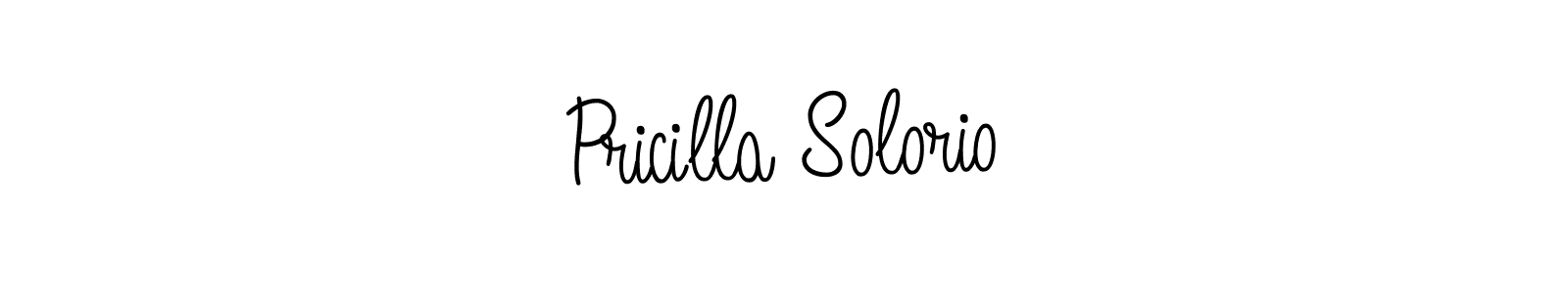 Pricilla Solorio stylish signature style. Best Handwritten Sign (Angelique-Rose-font-FFP) for my name. Handwritten Signature Collection Ideas for my name Pricilla Solorio. Pricilla Solorio signature style 5 images and pictures png