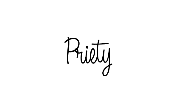 How to make Priety name signature. Use Angelique-Rose-font-FFP style for creating short signs online. This is the latest handwritten sign. Priety signature style 5 images and pictures png