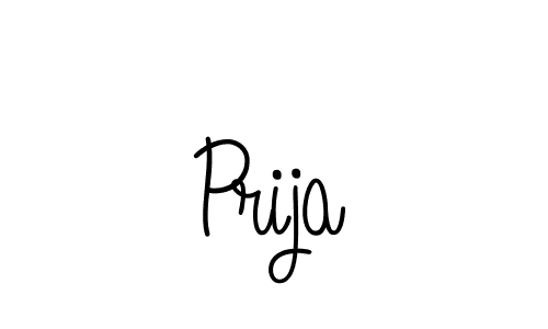 You should practise on your own different ways (Angelique-Rose-font-FFP) to write your name (Prija) in signature. don't let someone else do it for you. Prija signature style 5 images and pictures png