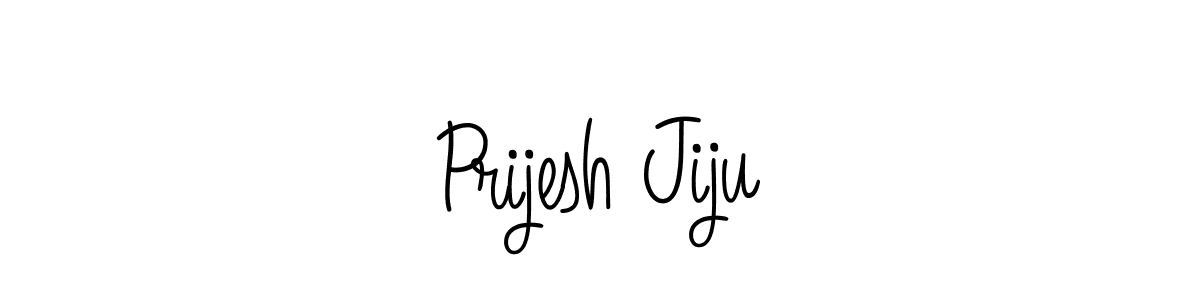 How to make Prijesh Jiju name signature. Use Angelique-Rose-font-FFP style for creating short signs online. This is the latest handwritten sign. Prijesh Jiju signature style 5 images and pictures png