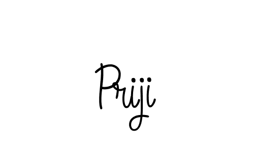 Design your own signature with our free online signature maker. With this signature software, you can create a handwritten (Angelique-Rose-font-FFP) signature for name Priji. Priji signature style 5 images and pictures png