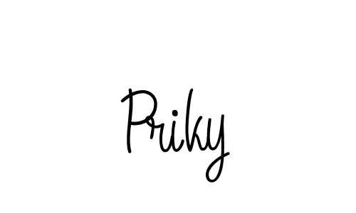 You should practise on your own different ways (Angelique-Rose-font-FFP) to write your name (Priky) in signature. don't let someone else do it for you. Priky signature style 5 images and pictures png