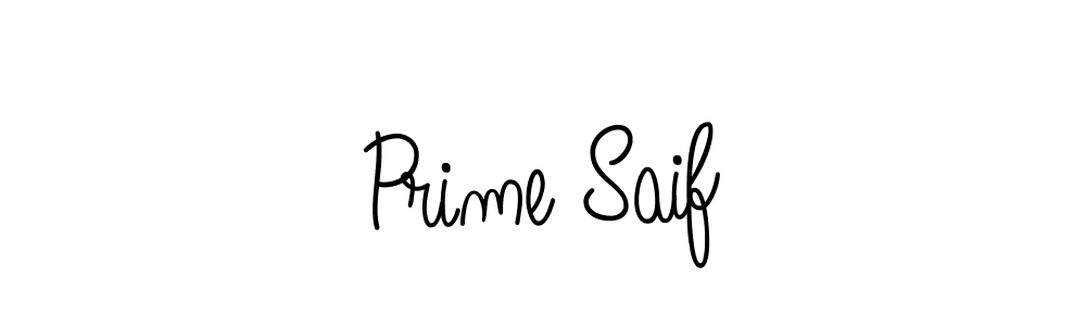 How to make Prime Saif name signature. Use Angelique-Rose-font-FFP style for creating short signs online. This is the latest handwritten sign. Prime Saif signature style 5 images and pictures png