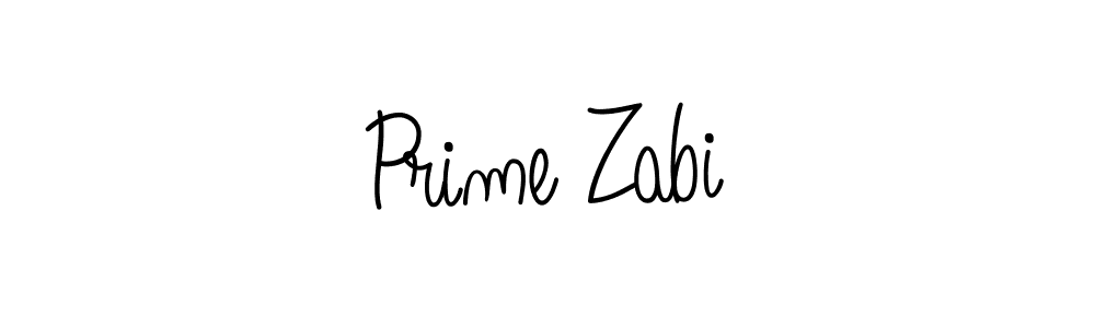How to make Prime Zabi name signature. Use Angelique-Rose-font-FFP style for creating short signs online. This is the latest handwritten sign. Prime Zabi signature style 5 images and pictures png