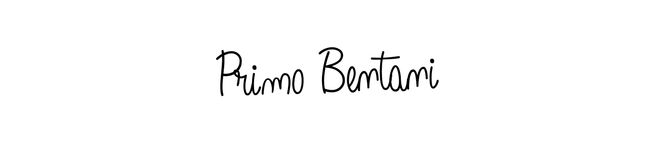 Use a signature maker to create a handwritten signature online. With this signature software, you can design (Angelique-Rose-font-FFP) your own signature for name Primo Bentani. Primo Bentani signature style 5 images and pictures png