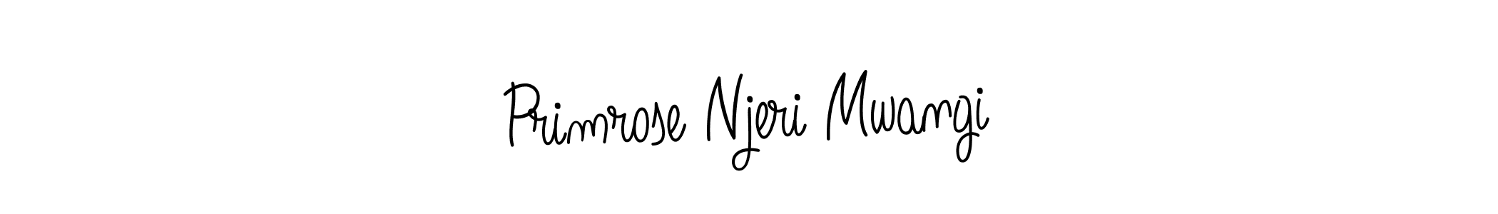 Make a beautiful signature design for name Primrose Njeri Mwangi. With this signature (Angelique-Rose-font-FFP) style, you can create a handwritten signature for free. Primrose Njeri Mwangi signature style 5 images and pictures png