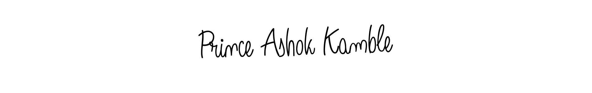 Design your own signature with our free online signature maker. With this signature software, you can create a handwritten (Angelique-Rose-font-FFP) signature for name Prince Ashok Kamble. Prince Ashok Kamble signature style 5 images and pictures png