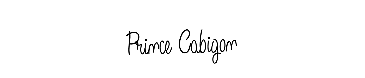 How to make Prince Cabigon name signature. Use Angelique-Rose-font-FFP style for creating short signs online. This is the latest handwritten sign. Prince Cabigon signature style 5 images and pictures png