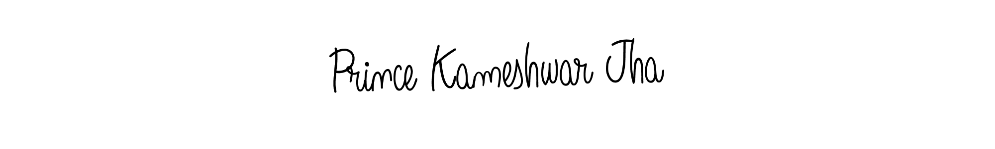 How to make Prince Kameshwar Jha name signature. Use Angelique-Rose-font-FFP style for creating short signs online. This is the latest handwritten sign. Prince Kameshwar Jha signature style 5 images and pictures png