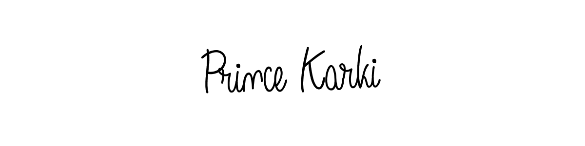 How to make Prince Karki name signature. Use Angelique-Rose-font-FFP style for creating short signs online. This is the latest handwritten sign. Prince Karki signature style 5 images and pictures png