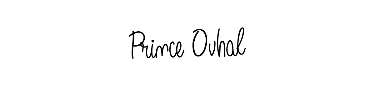 Prince Ovhal stylish signature style. Best Handwritten Sign (Angelique-Rose-font-FFP) for my name. Handwritten Signature Collection Ideas for my name Prince Ovhal. Prince Ovhal signature style 5 images and pictures png