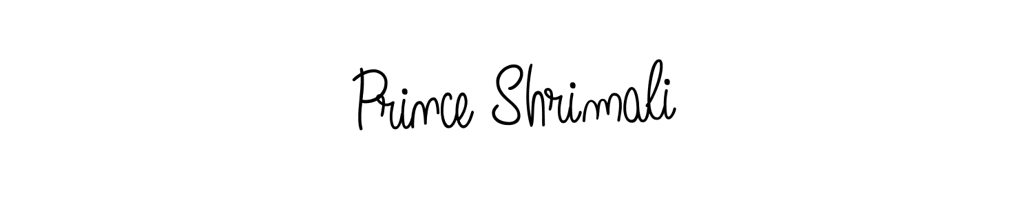 How to make Prince Shrimali name signature. Use Angelique-Rose-font-FFP style for creating short signs online. This is the latest handwritten sign. Prince Shrimali signature style 5 images and pictures png