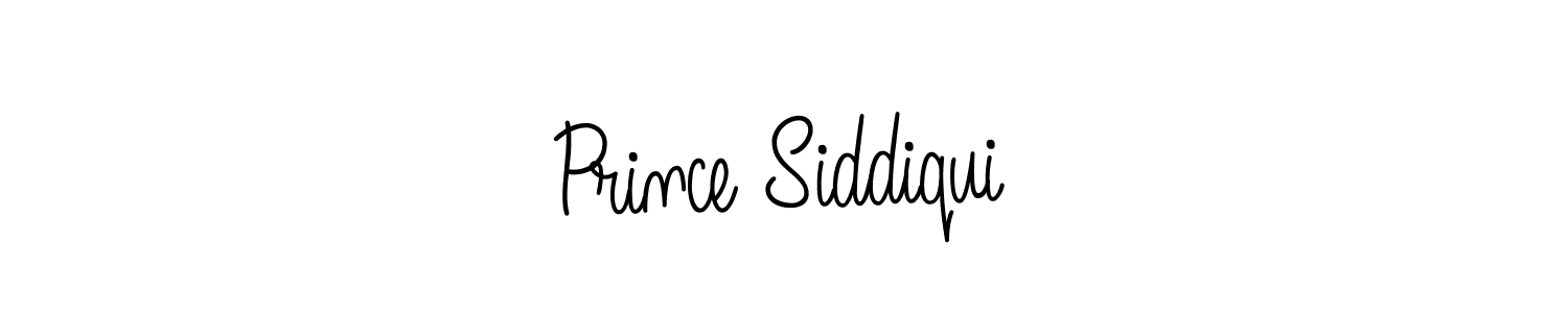 Use a signature maker to create a handwritten signature online. With this signature software, you can design (Angelique-Rose-font-FFP) your own signature for name Prince Siddiqui. Prince Siddiqui signature style 5 images and pictures png