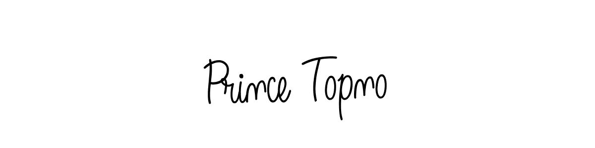 How to make Prince Topno name signature. Use Angelique-Rose-font-FFP style for creating short signs online. This is the latest handwritten sign. Prince Topno signature style 5 images and pictures png