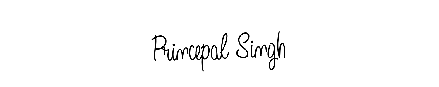 Princepal Singh stylish signature style. Best Handwritten Sign (Angelique-Rose-font-FFP) for my name. Handwritten Signature Collection Ideas for my name Princepal Singh. Princepal Singh signature style 5 images and pictures png