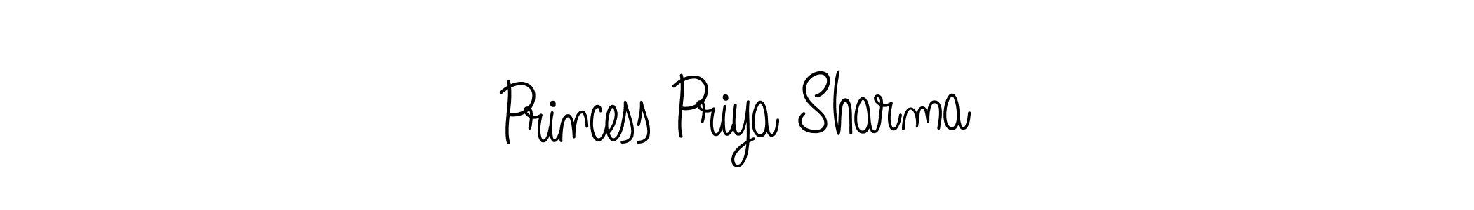 Use a signature maker to create a handwritten signature online. With this signature software, you can design (Angelique-Rose-font-FFP) your own signature for name Princess Priya Sharma. Princess Priya Sharma signature style 5 images and pictures png