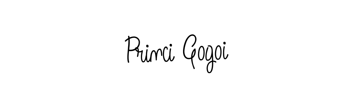 Use a signature maker to create a handwritten signature online. With this signature software, you can design (Angelique-Rose-font-FFP) your own signature for name Princi Gogoi. Princi Gogoi signature style 5 images and pictures png